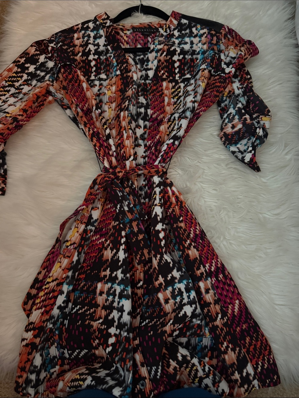 NY & CO Multicolor Printed Women’s Wrap Dress